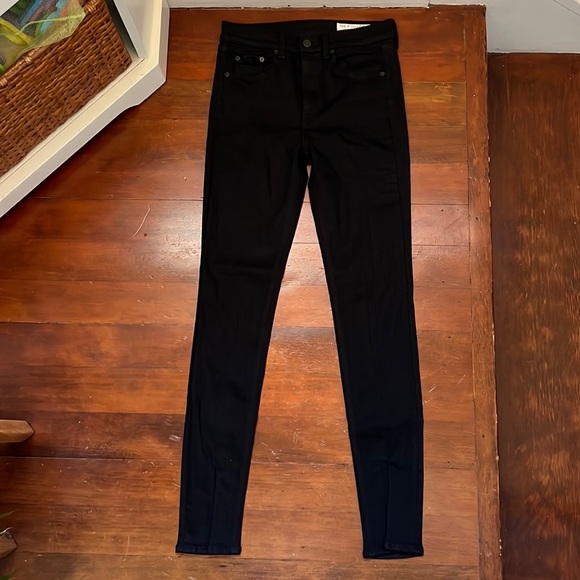 Like New Rag & Bone Yuki High Waist Jean in Coal Bar - Picture 2 of 16